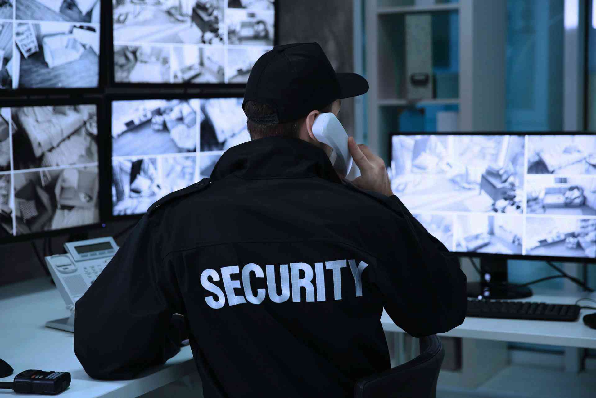 Security Officer looking at surveillance